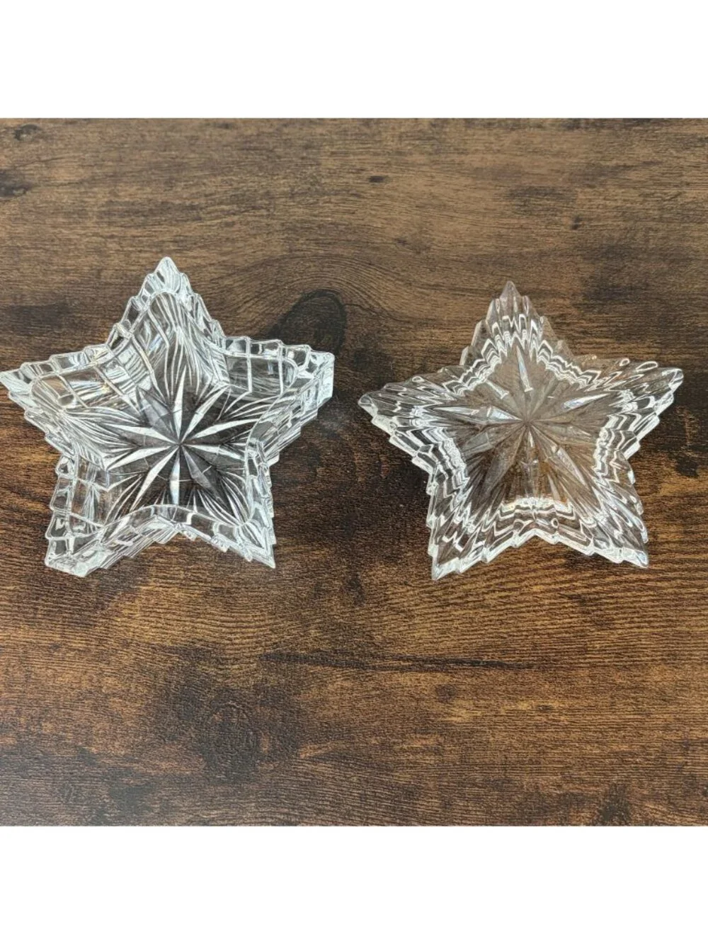 Vintage 24% Lead Crystal Star Trinket Jewelry Ring Box Decorative Storage Gift